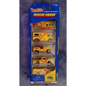 Vintage Hot Wheels Rescue‎ Squad Gift Pack 5 Car Set 1998 New